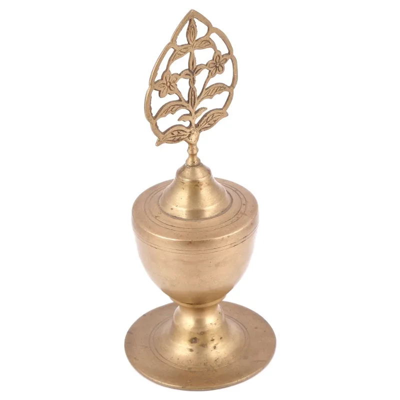 

Handmade Gold Brass Surma Holder Cole Gorgeous Kajal Bottle Sculpture Statue Statement Piece Decorative Gift