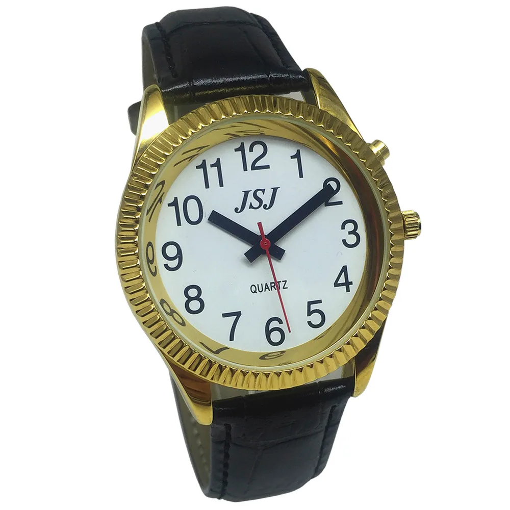 English Talking Watch for Blind People or the Elderly and Visually Impaired, Speaking Date and Time,White Dial TAG-20