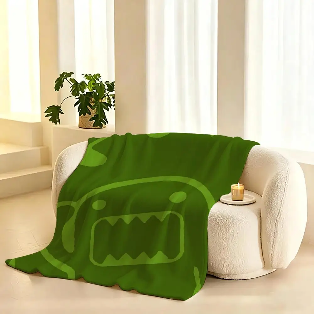 Domo kun Character Throw  flannel blanket, suitable for sofas, beds, offices,  exquisite gift blankets