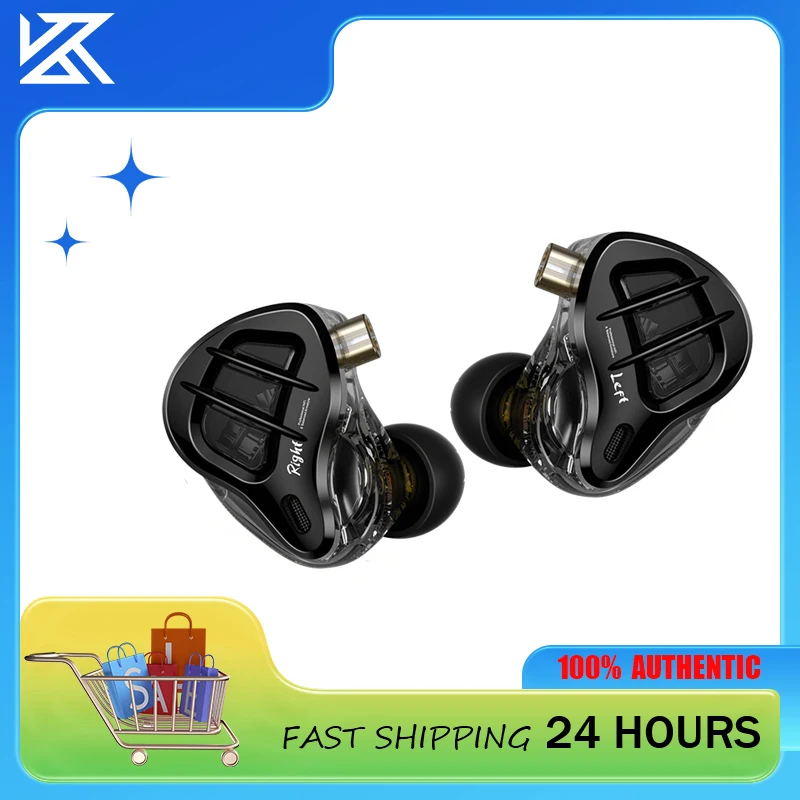 KZ ZAR Auriculares para audiófilos de 8 conductores 1 dinámico + 7BA Auriculares para juegos/monitor HiFi Soundstage