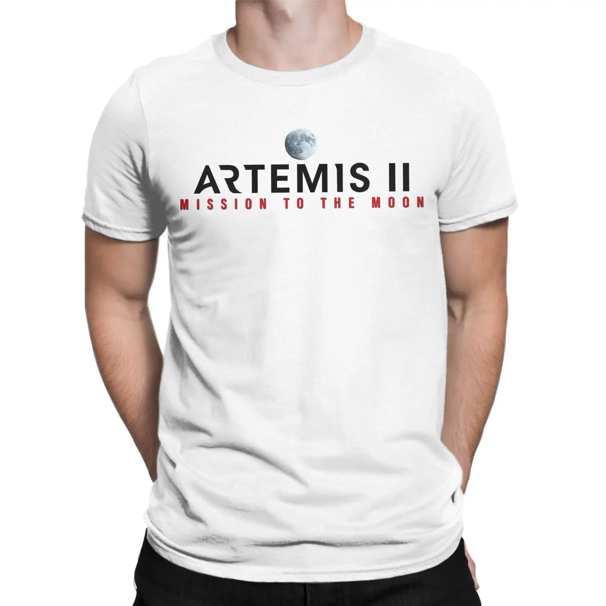 Men Artemis II Mission To The Moon 2026 T Shirt Rocket American  Cotton Clothes Casual Short Sleeve O Neck Tees Graphic T-Shirts