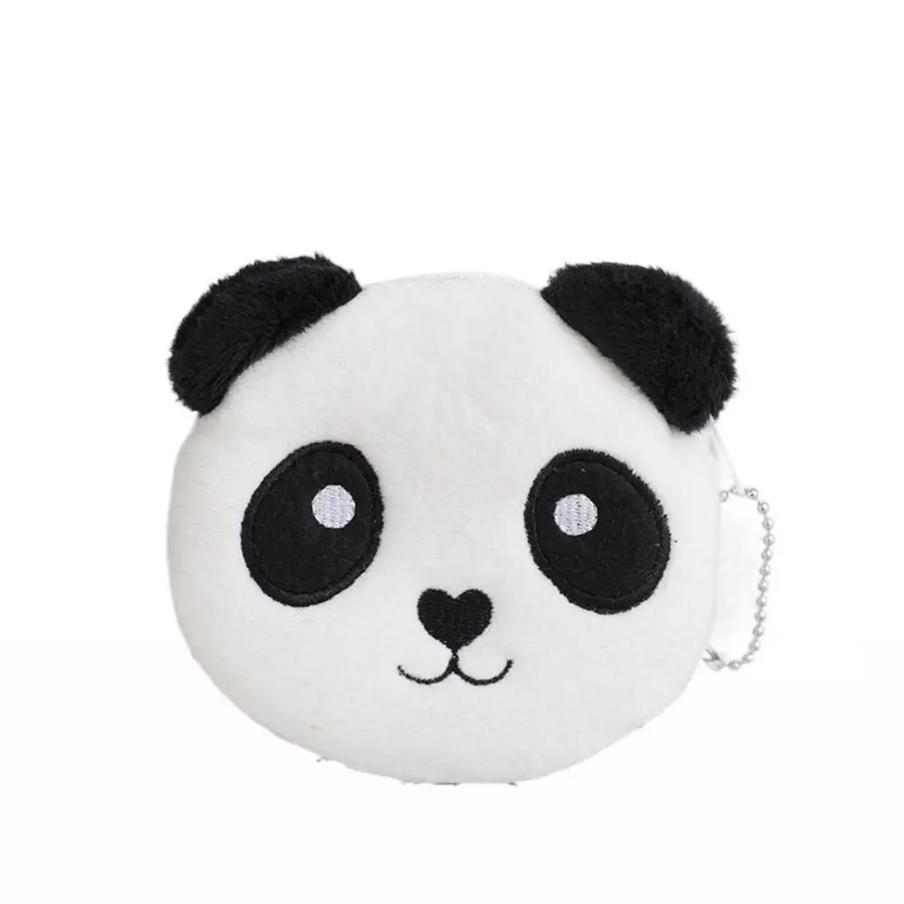 Kawaii dos desenhos animados panda bolsa de moedas de pelúcia frango porco pelúcia zero carteira zero carteira fone de ouvido saco pequena moeda bolsa crianças