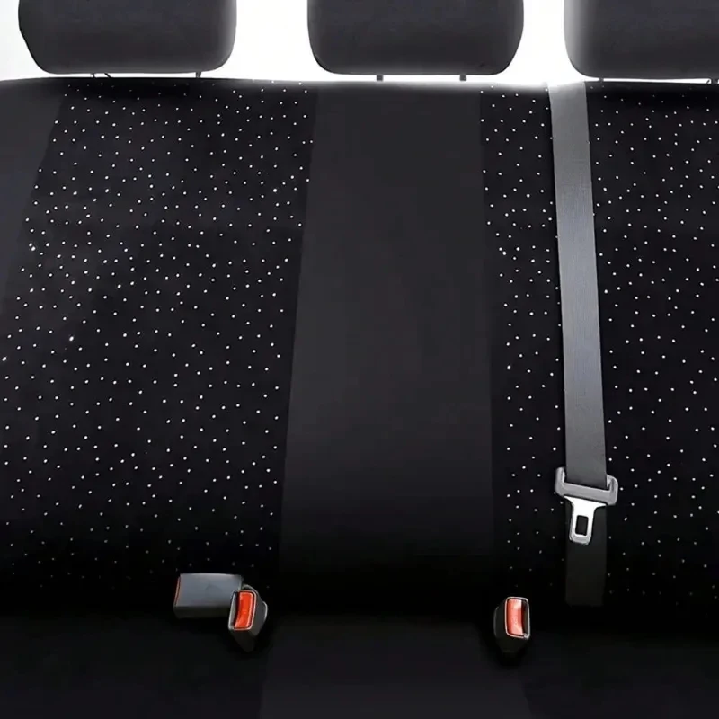 Auto Parts Premium Diamond Leather 5-Piece Seat Covers All-Weather Interior Tuning Universal Fit