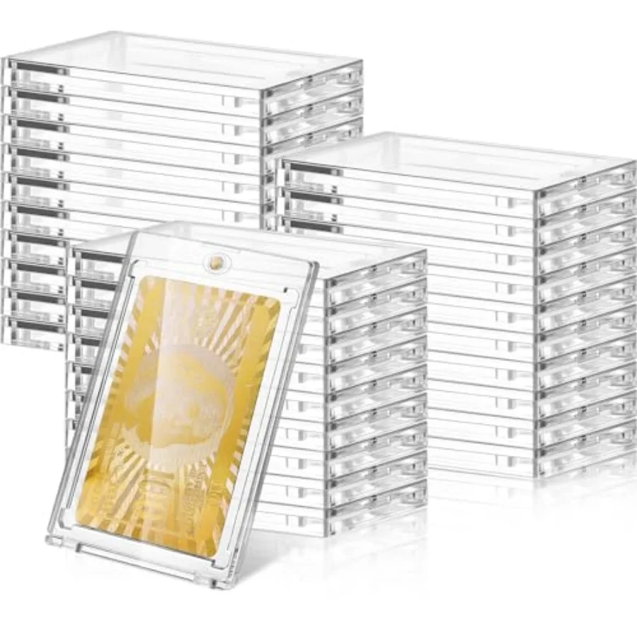 

Pcs Magnetic Card Holder, Holder Case Clear Protectors for Thick Baseball Football Hockey Cards