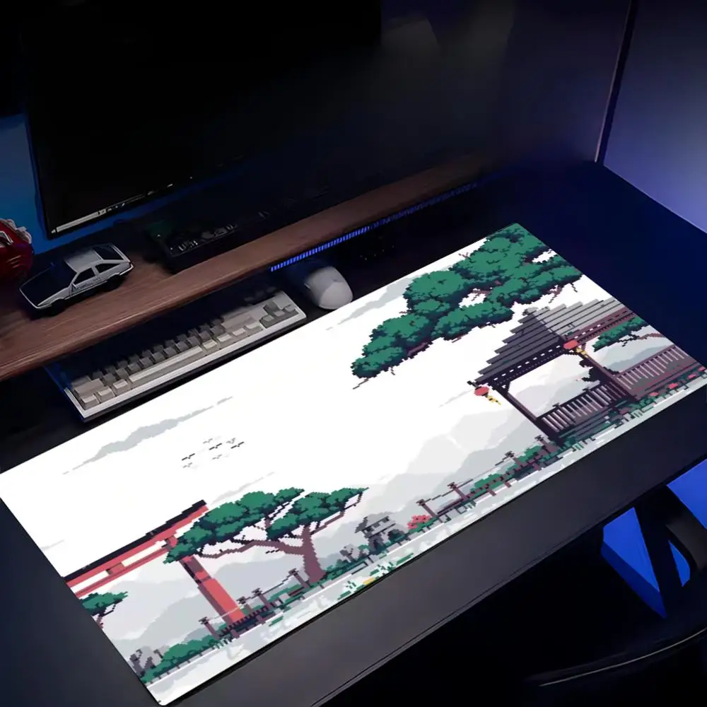 

Cherry blossoms, station Large Mouse Pad, Office Pad, Rubber Anti-Slip Retro Style Mouse Pad Desk Pad, Pc Accessories .