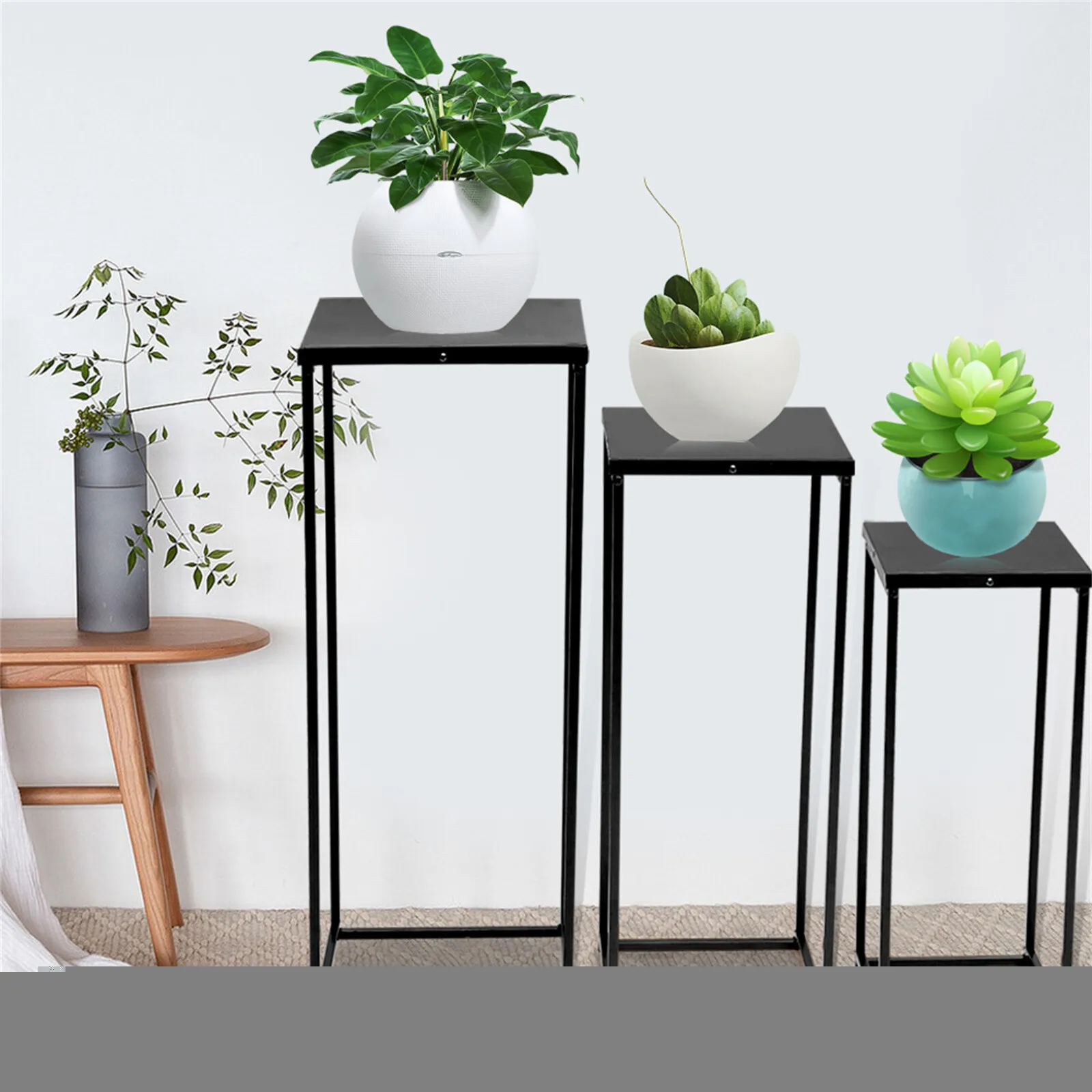 

3Size 26*26*70cm/23*23*60cm/20*20*50cm Rectangular Flower Stand Geometric Floral Display Holder for Wedding Decorations Parties