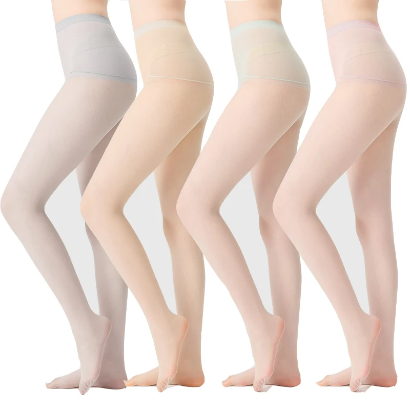 1/4 Paar nahtlose Nylon-Strumpfhose, 5-Denier, nahtloser Schritt, ultradünne, durchsichtige Strumpfhose, seidige Kontrolloberteil-Strumpfhose, Sommerstrumpf