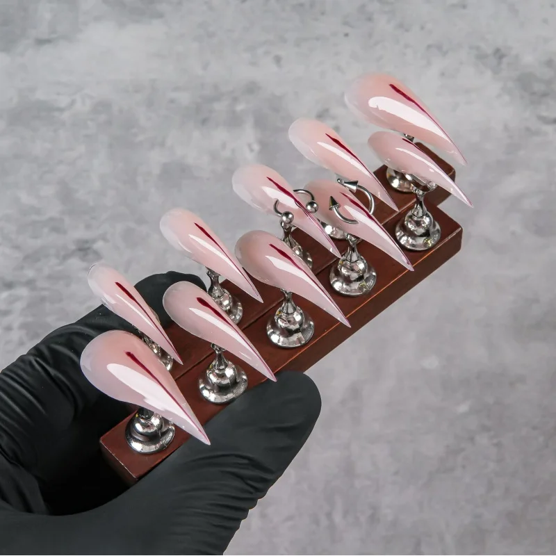 European and American foreign trade cross-border high-quality handmade dragon claw jade-colored fine glitter luxury