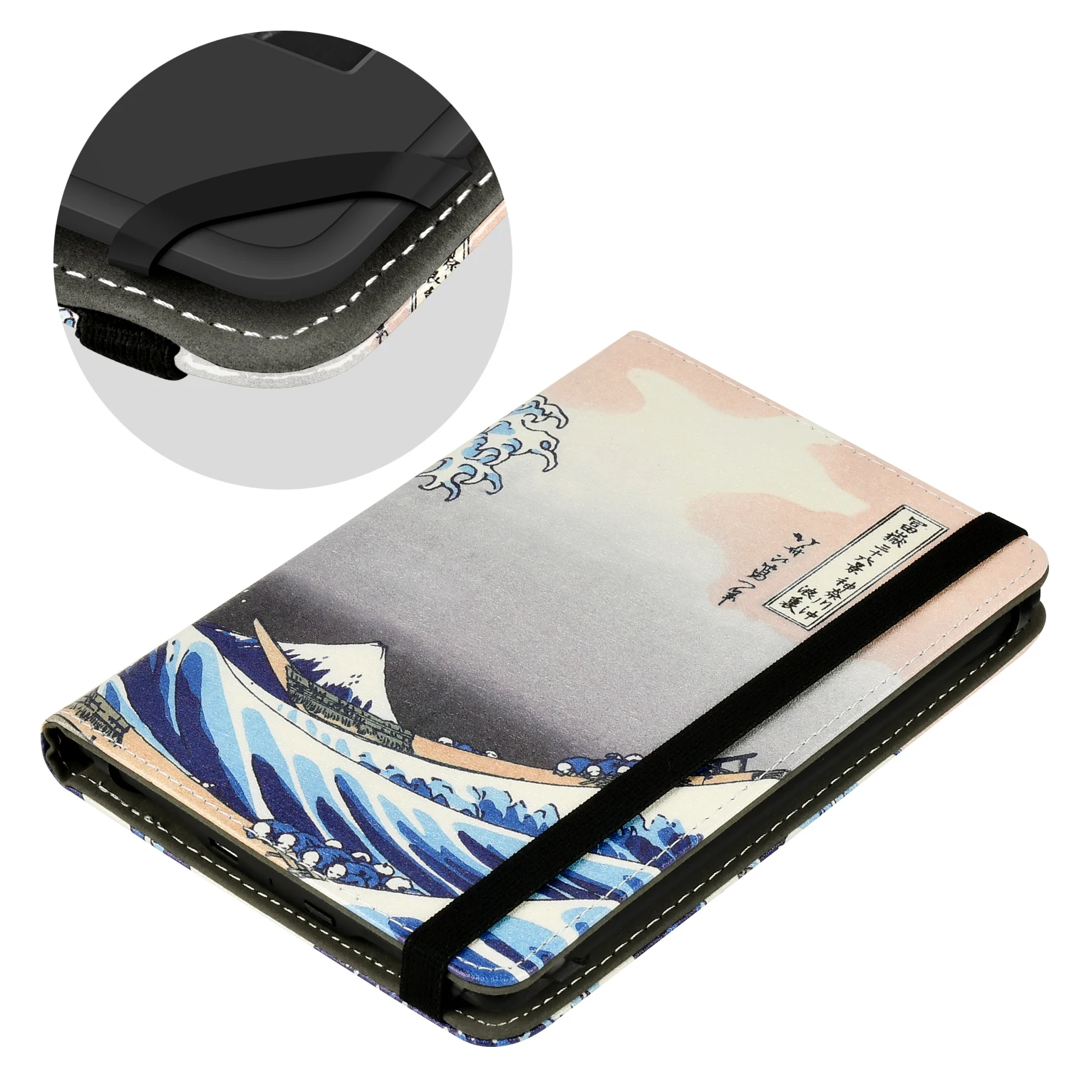 Universal 6 inch E-book Case with Hand Strap for Kindle Paperwhite Painted Cover for Kobo Protective Slimshell