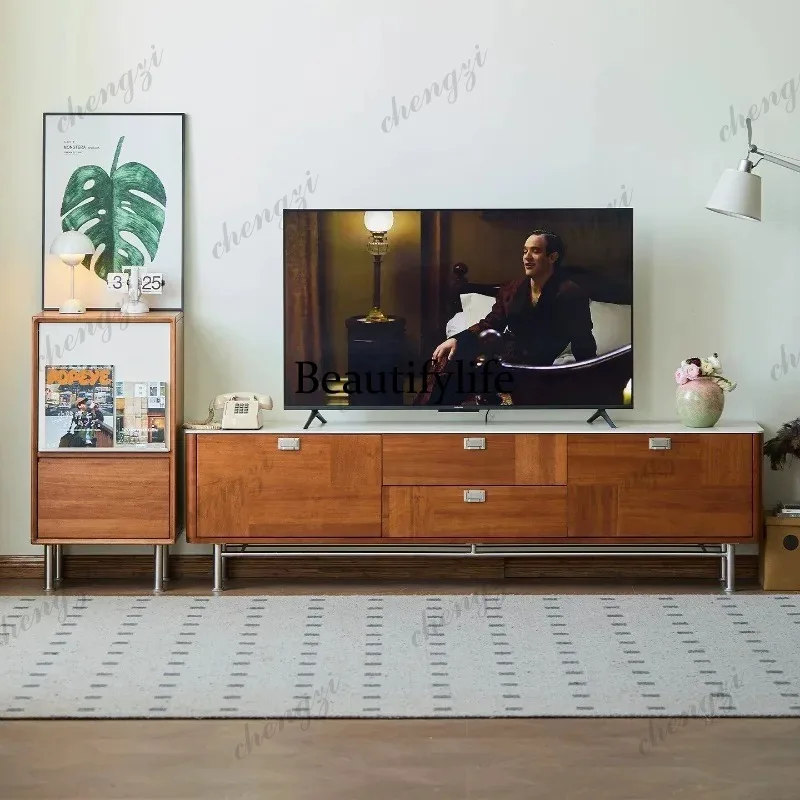 

Minimalist Dark Brown Tv Cabinet Drawers Storage 180Cm Living Room Tv Stands Modern Wooden Meuble De Television Furniture Home