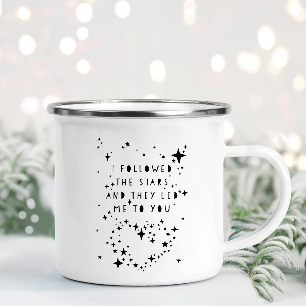 Night Star Sky Creative Enamel Coffee Tea Mugs Home Party Beer Drink Juice Cocoa Cup Adult Child Breakfast Milk Mug Holiday Gift