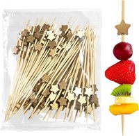 Cocktail Picks Toothpicks for Appetizers Gold Bamboo Cocktail Sticks Skewers for Party Fruit Food Sticks Charcuterie, 100pcs