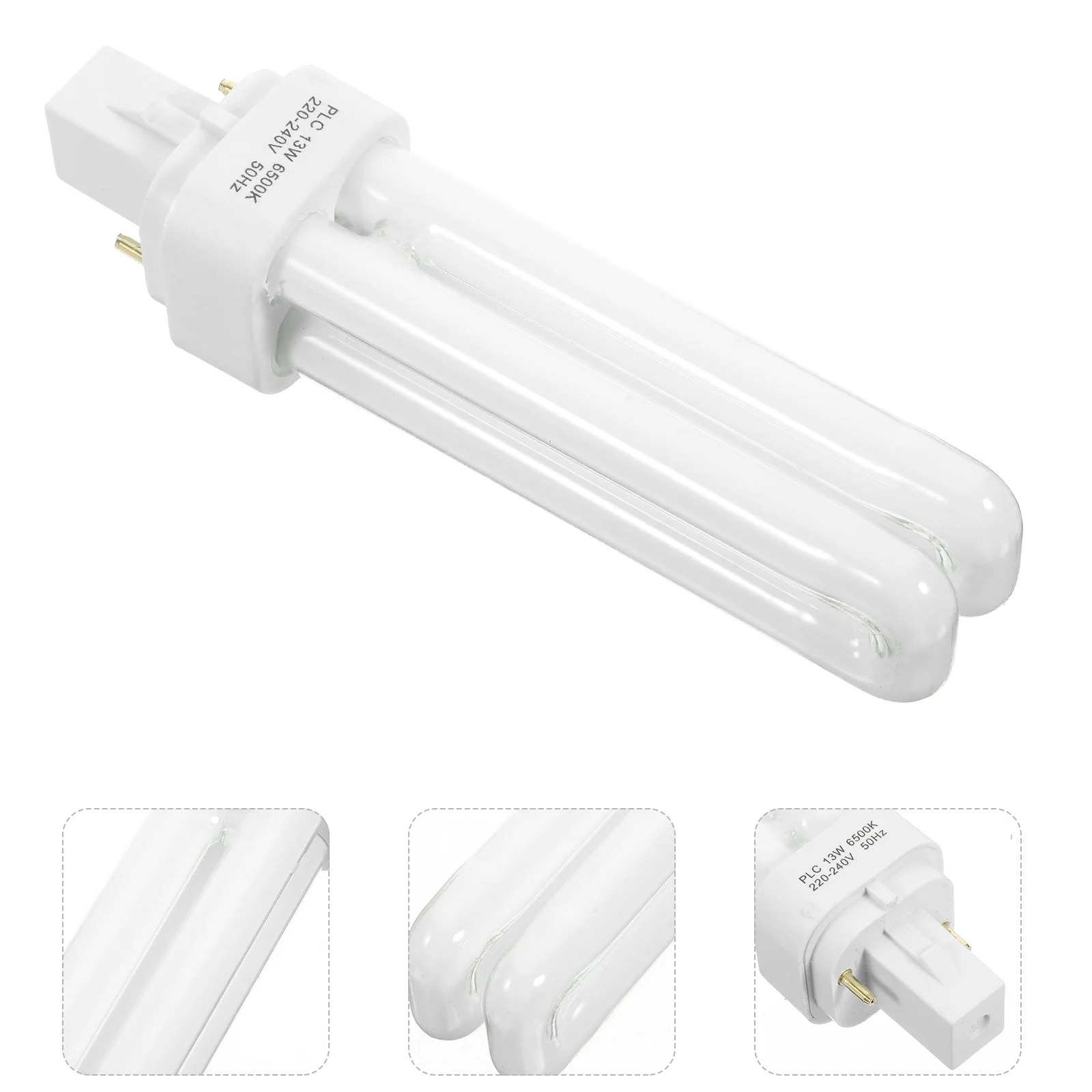 

4 Pcs Insertion Tube Plug and Unplug The Light Bulb 2 Pin Fluorescent Plastic Compact Bulbs Appliance