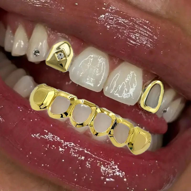 This Fashionable Three-Piece Set Can Be Worn On Both Sides As Dental Accessories And Is Suitable For Hip-Hop Nightclub Parties