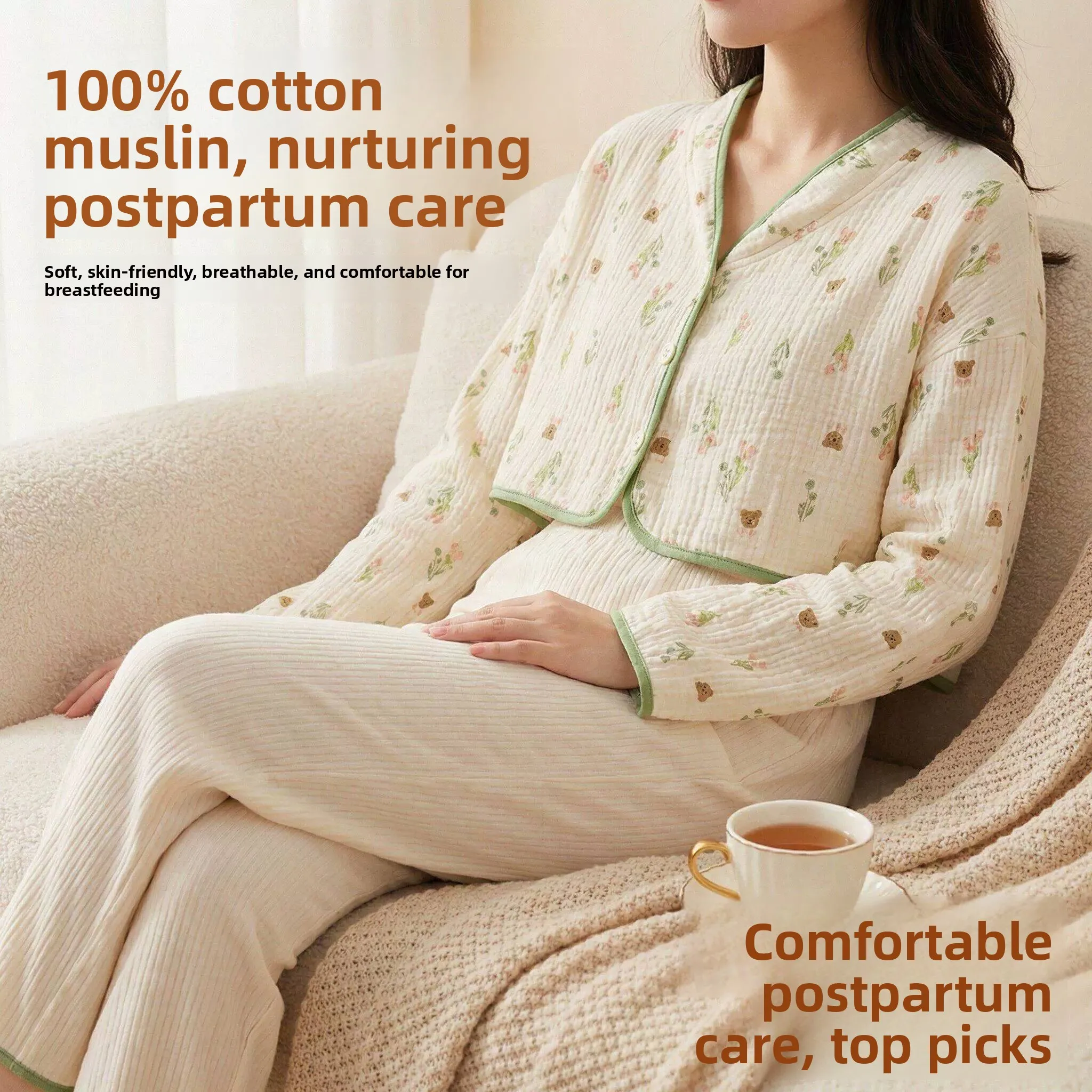 cotton-gauze-postpartum-shoulder-wrap-thin-long-sleeve-summer-maternity-nursing-cover-up-warmth-retention-adult-shoulder-neck