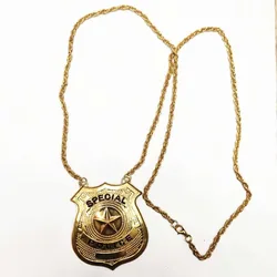 PESENAR Halloween Military Police Environmental Protection Alloy Badge Necklace
