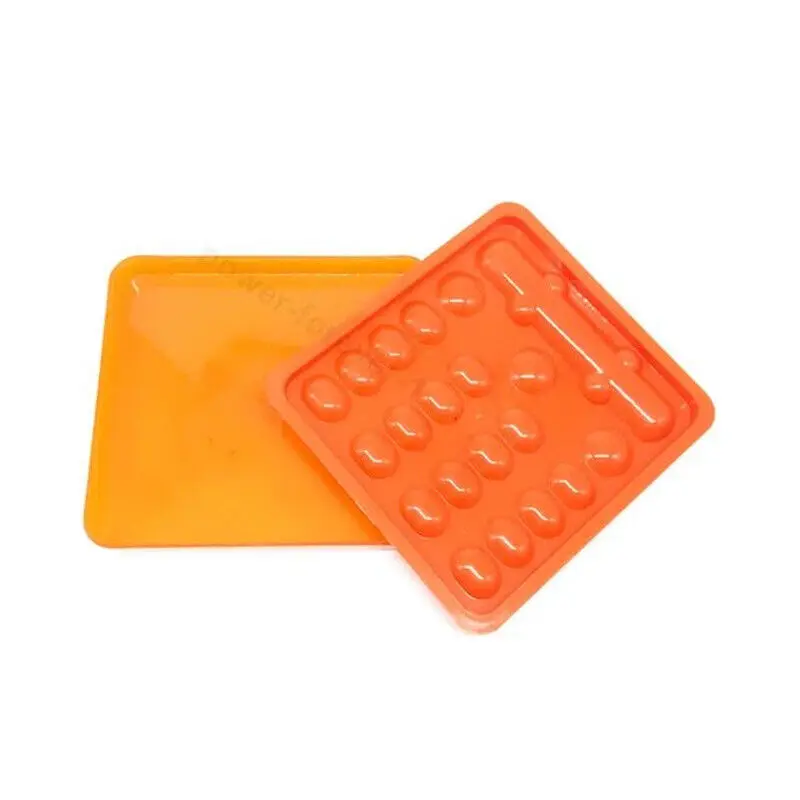 L/M/S Dental Light Cure Hand Shield Composite Mixing Cover Orange Shading Box