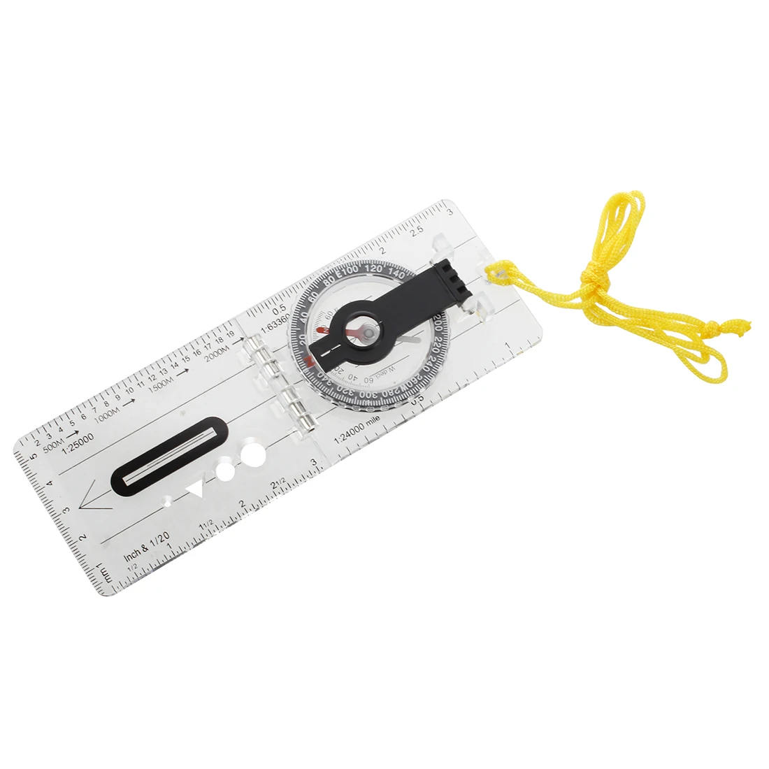 AA2005 Superior Foldable Navigation Camping Baseplate Compass Ruler Map