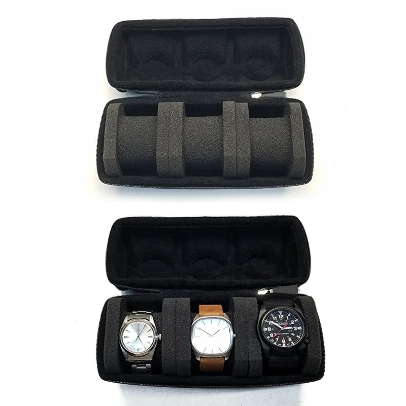 3/5/6 Slot Watch Box Collector Travel Display Case Jewelry Storage Case for Watches Ties Bracelet Necklaces Brooch