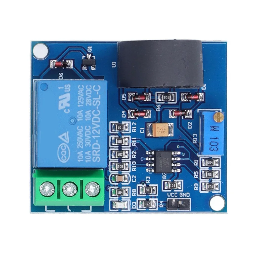 5A AC Current Sensor 12V Switch Output Relay Module Industrial Overcurrent Protection Switch Electrical Protection