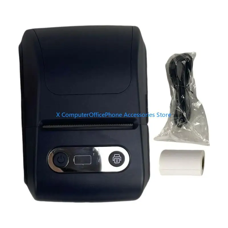 

Принтер этикеток с термическими наклейками и мобильным приложением емкостью 31 КБ поддерживает бумагу шириной 12–57 мм