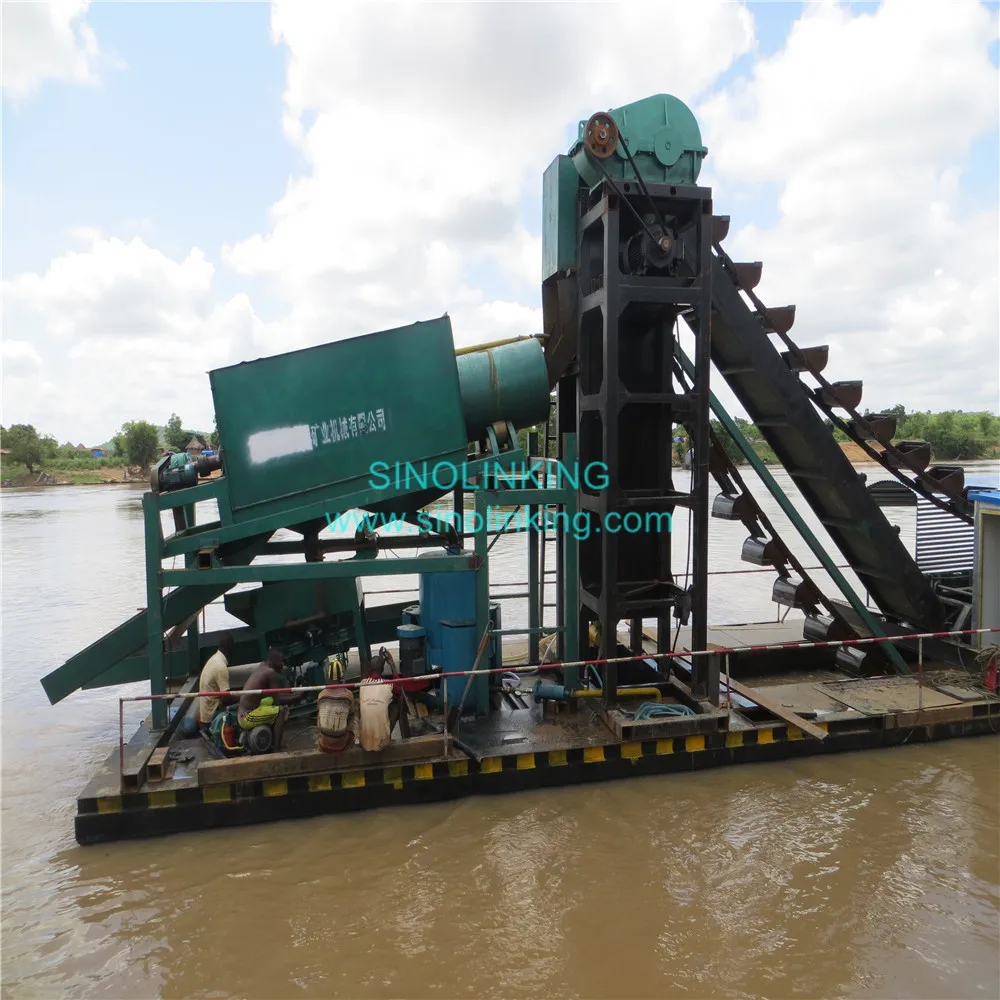 ГОРЯЧАЯ ПРОДАЖА Gold Dredger Machine Alluvial Gold Mining ведро Dredge