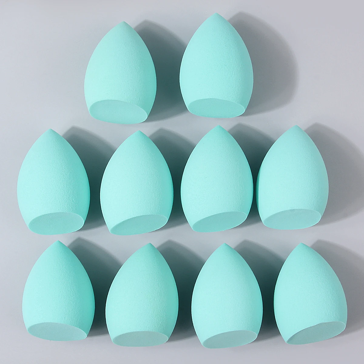 10 قطع من بيضة التجميل الاحترافية، فائقة النعومة، كبيرة، منتفخة مسحوق إسفنجية مقطوعة مائلة، أداة مكياج خاصة لسائل الأساس