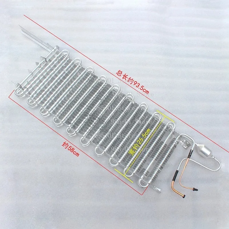 Refrigerator evaporator & condenser parts with fins and heater for household fridges
