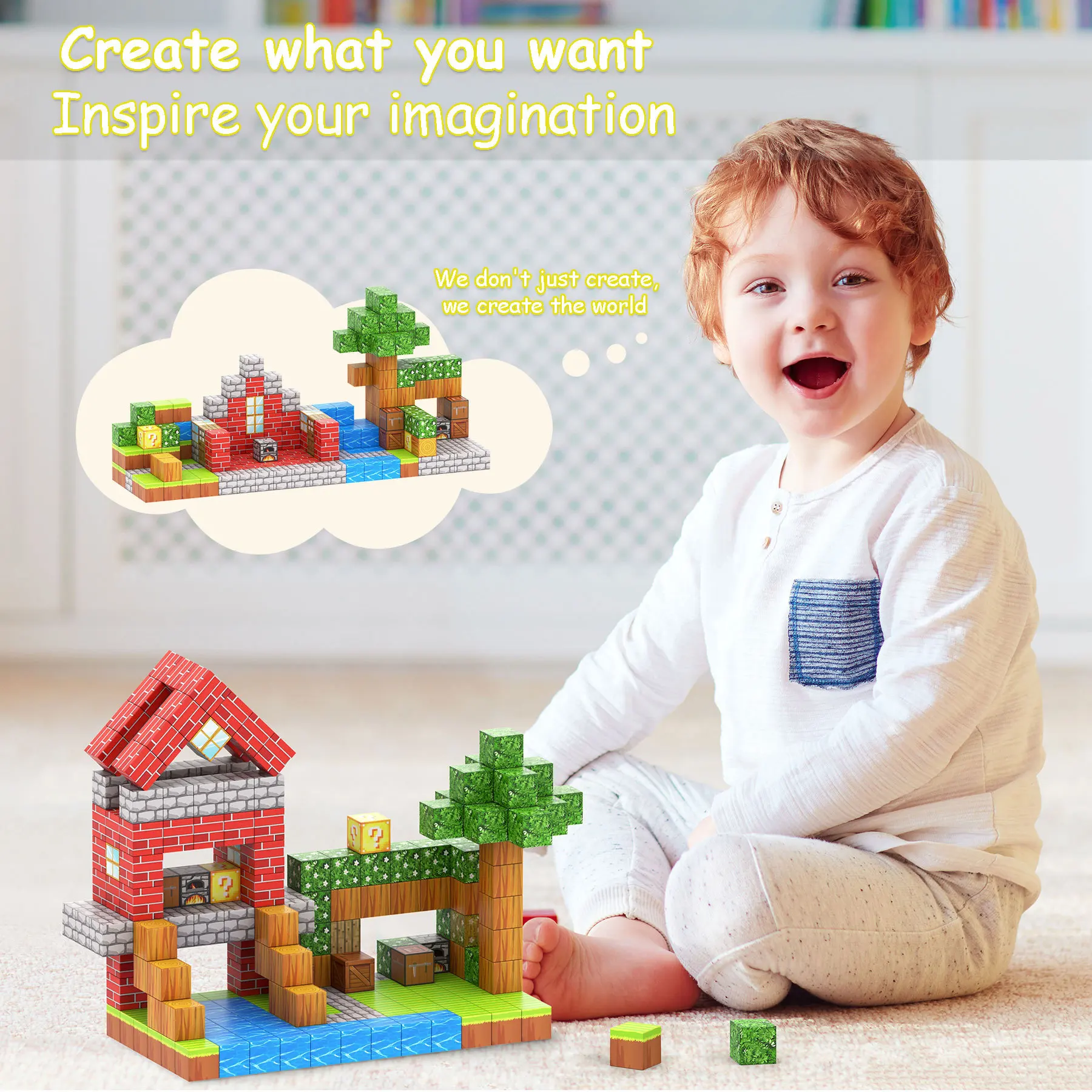 Blocos magnéticos construir meu ímã mundo portal mágico conjunto de construção magnética brinquedo para criança haste brinquedos sensoriais