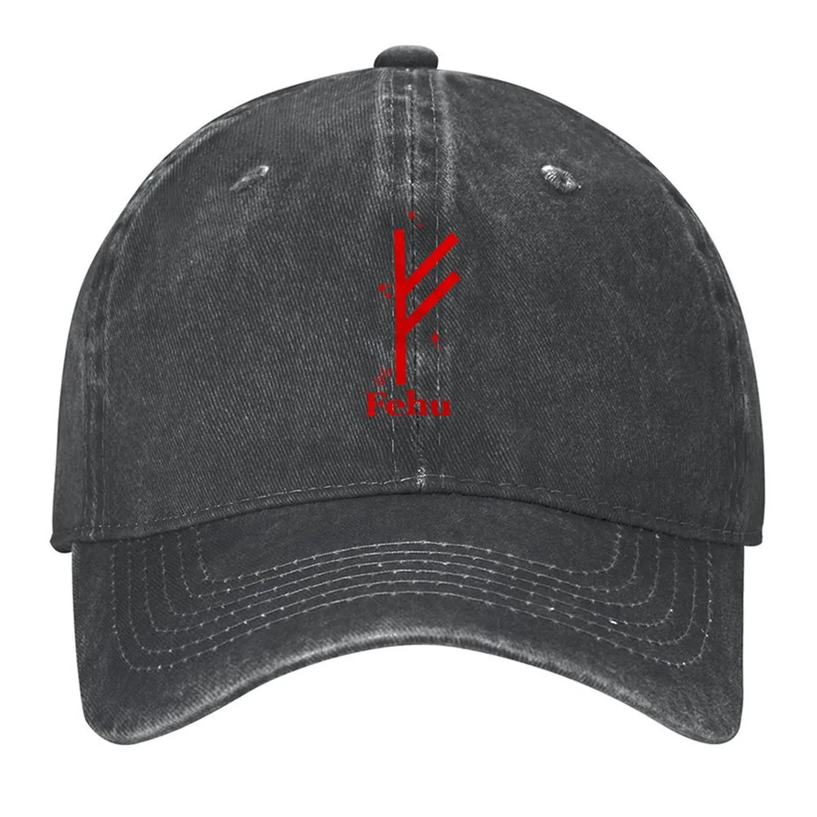 

Rune Fehu Baseball Cap Vintage Golf Military Tactical Cap tea Hat Boy Child Women's