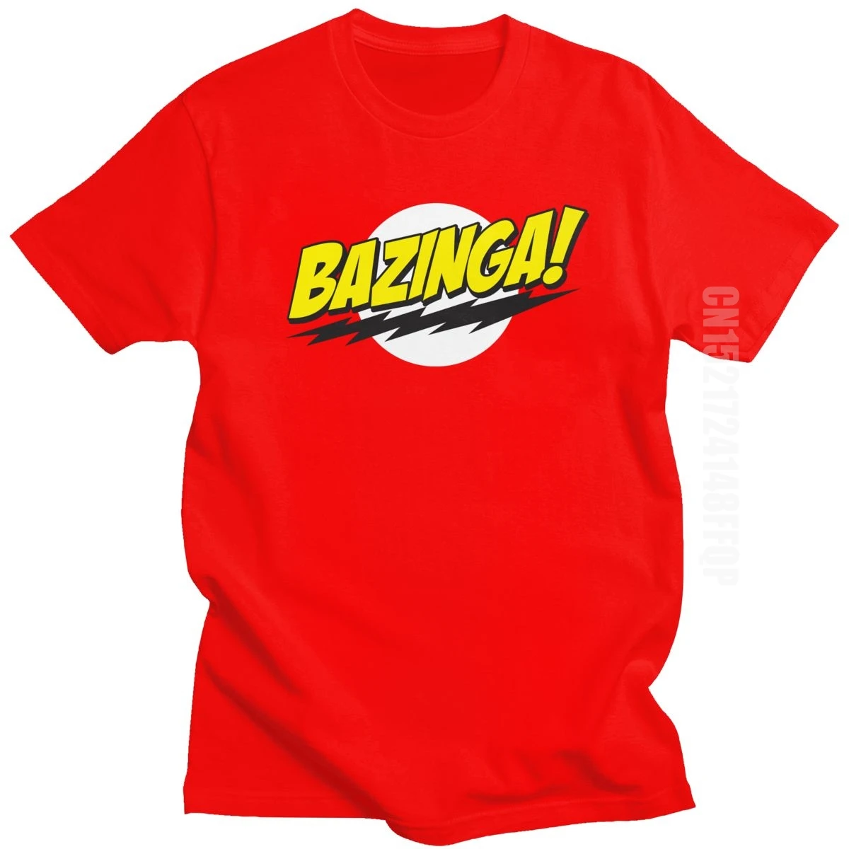 2024 Funny New Bazinga T Shirt Men 100% Cotton Print T-shirt Geek Tee Tops Birthday Gift