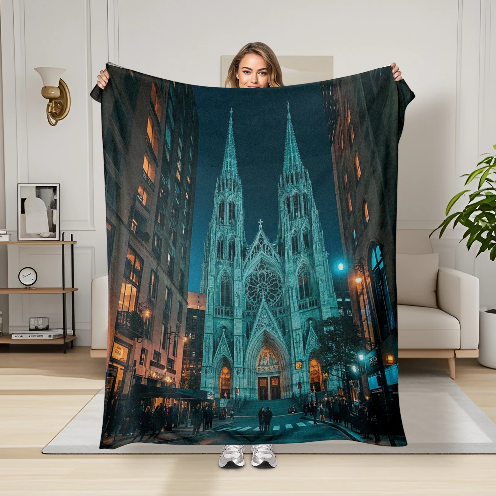 Warm And Inviting New York St Patrick Cathedral Blanket Perfect For Family And Friends