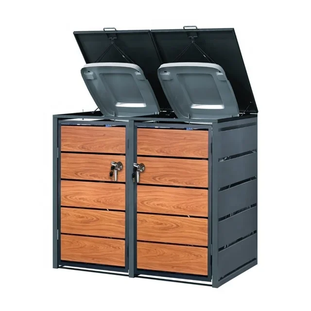 2026 Outdoor Garden Wooden Storage Cabinets, Dustbin Boxes and Waste Bins for Home Gardens