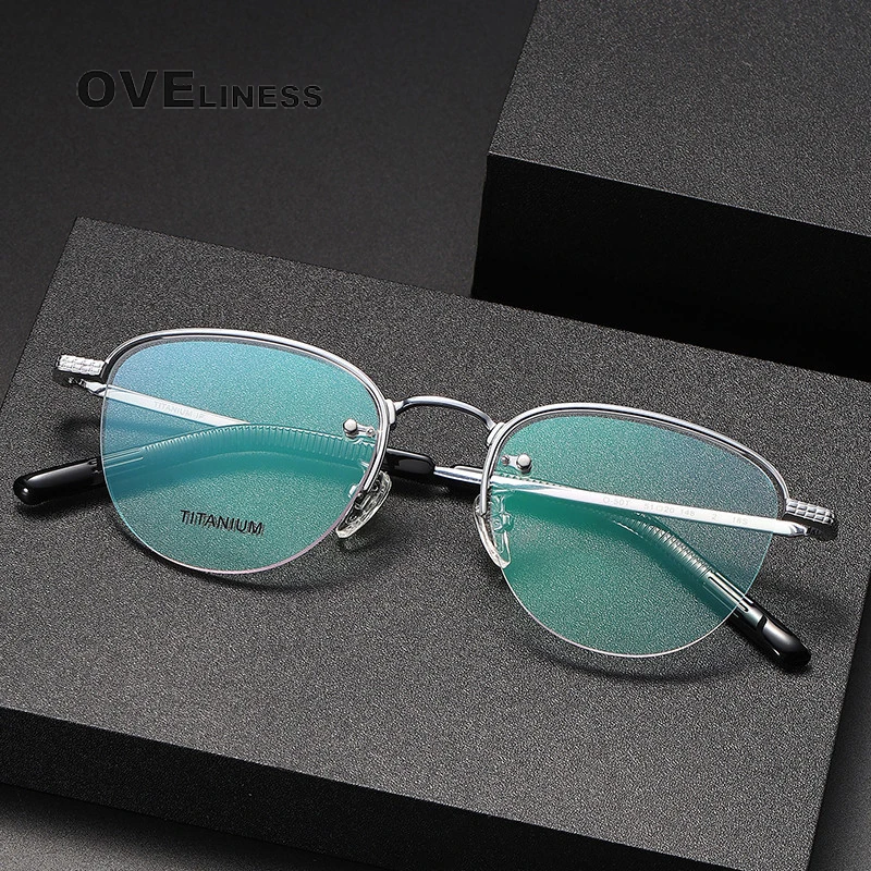 

Pure Titanium Glasses Frame Men Women 2024 New Retro Round male female Eyeglasses frames Vintage full Eyewear spectacles