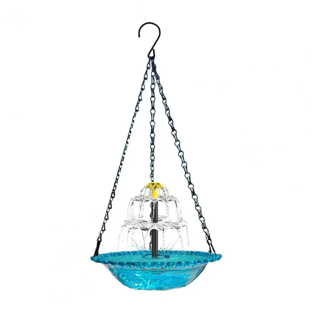 

3 Tiers Solar Fountain Birdbath Hanging Hummingbird Bath Bowl for Birds to Drink And Rest Outdoor Garden Patio Decor Feed Statio