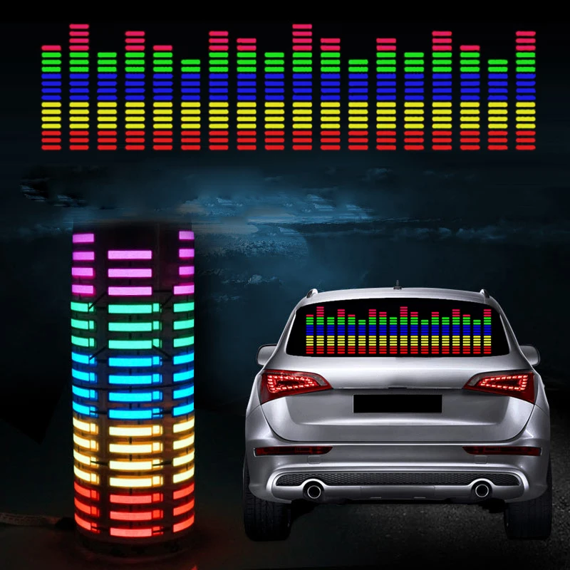 

Led Rhythm Lights Rear Rgb Neon Windshield Pickup Lights Auto Decorative Lights Music Flash Light Sound Activated Equalizer