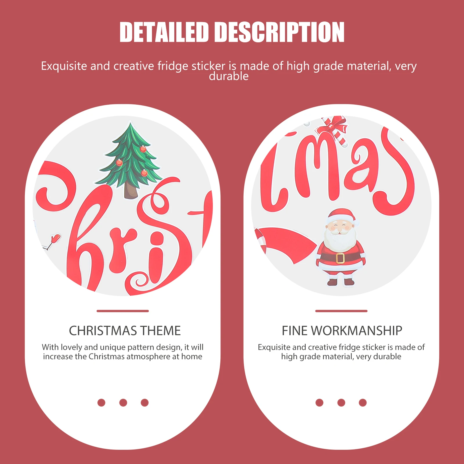 

1 set PVC Magnetic Fridge Stickers Cartoon Christmas Refrigerator Magnets Kitchen Decoration Snowman Design Gifts