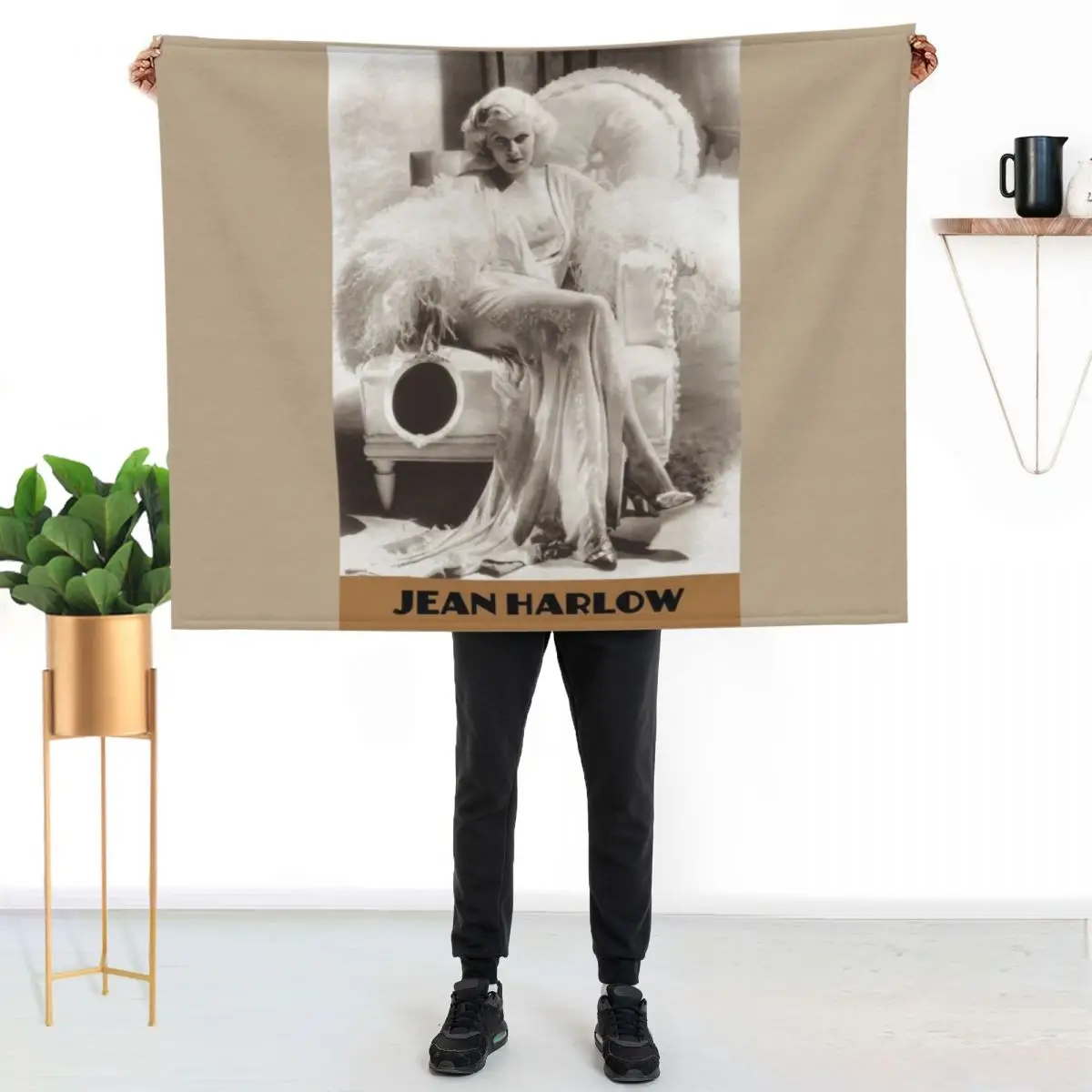 

Jean Harlow Throw Blanket Summer Cool Breathable Blanket for Sleeping