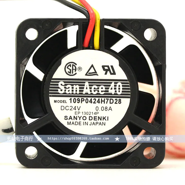 

НОВЫЙ SANYO DENKI SAN ACE 109P0424H7D28 24 В 0,08 А 4015 4 см Вентилятор охлаждения преобразователя частоты