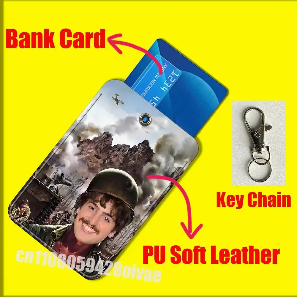 

For ID Clips Credit Bank Bag Bus Meal Card Holder Cover Pocket Decoration Keychain B-Benson Boone Before You American Heart KEY