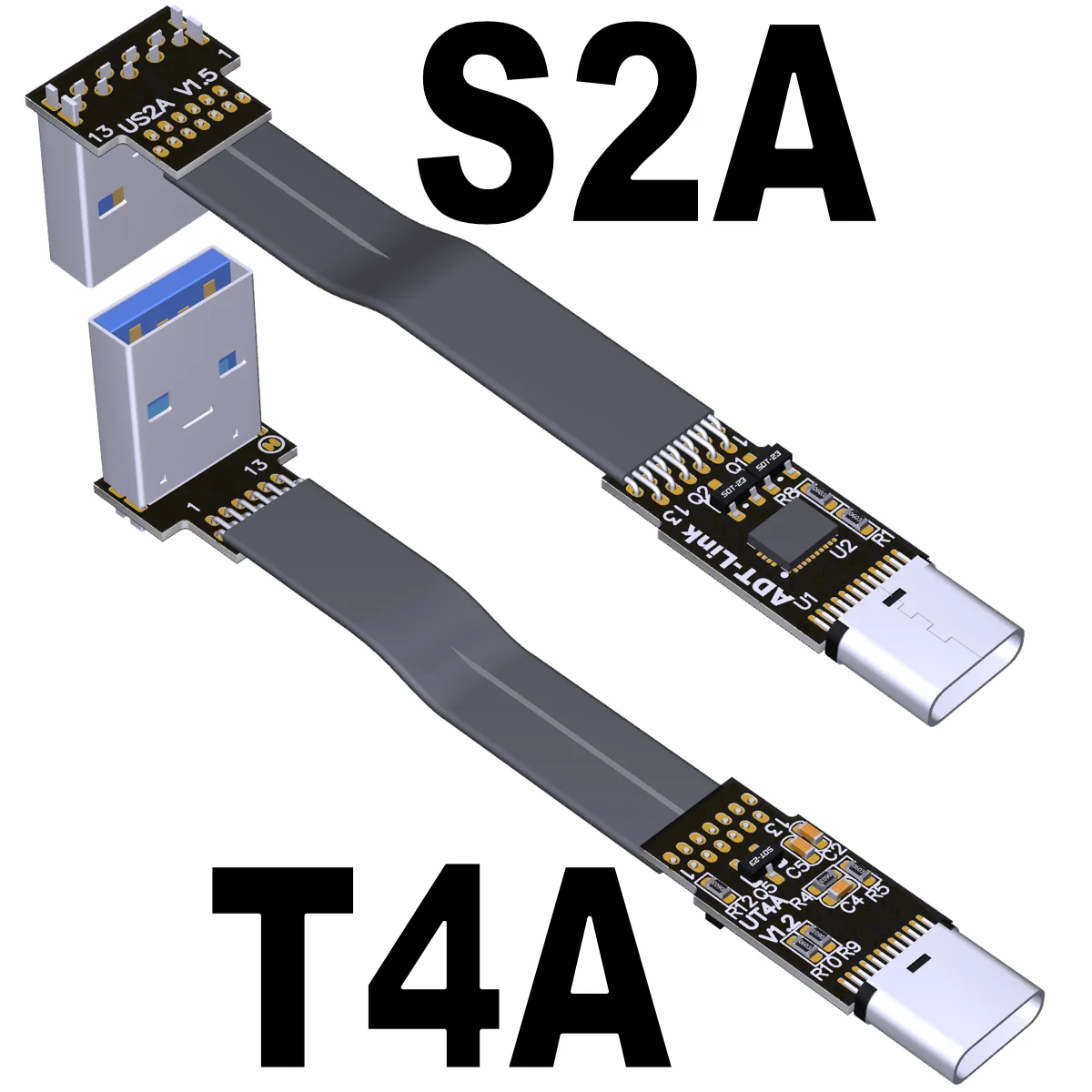 Usb c fêmea para usb um cabo 10gbps aéreo dobrável usb 3.1 fotografia cabo flexível fita fpv cabo de extensão plana macho para fêmea