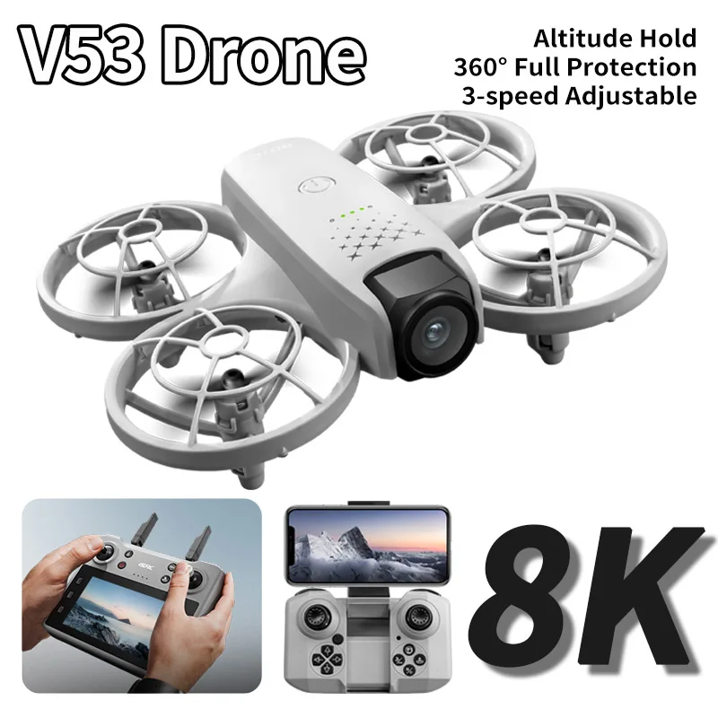 V53 Drone Professional 8K Camera Long Battery Life GPS WIFI Mini Dron Obstacle Avoidance Optical Flow Foldable Quadcopter Toys
