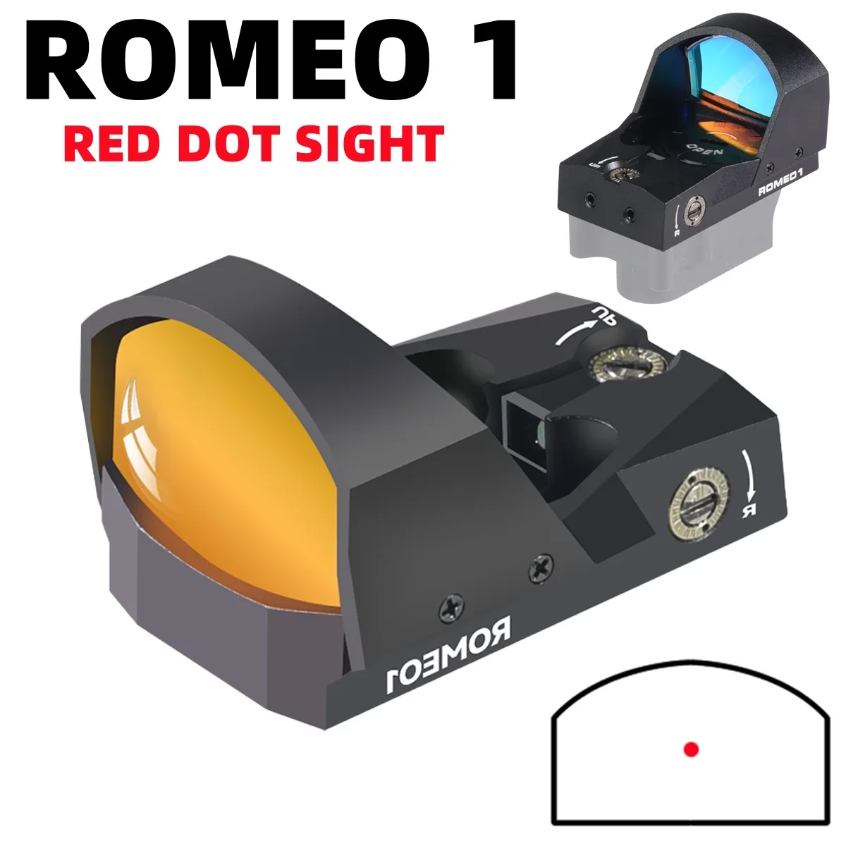 ROMEO1 Red Dot Sight 3MOA Mini Open Reflex Sights ROMEO5 Tactical Optics Pistol Sight Scope with Motion Activated Riflescope