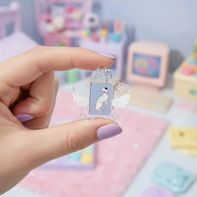 Star Wings Series 1 Inch Photocard Holder Anti-scratch Five-pointed Star Wing Idol Photo Sleeve for K- Merch Collection Gifts