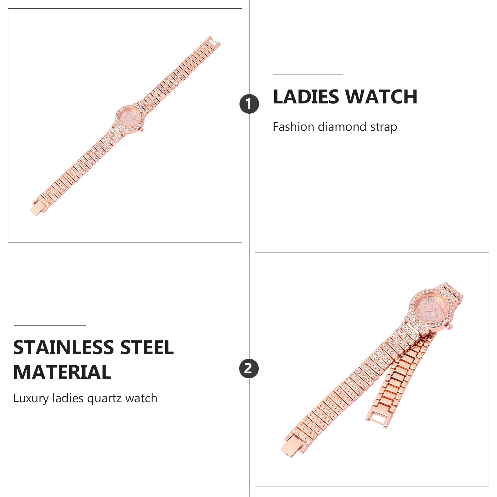 1Pc Alloy Quartz Watch Lightweight Fashion Bracelet Watch Precise Time Metal Gift