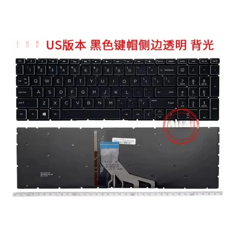 with backlight  Keyboard For HP Pavilion 15-DA/CX/DB/DX Gaming Keyboard TPN-C136 C135 C133 C139