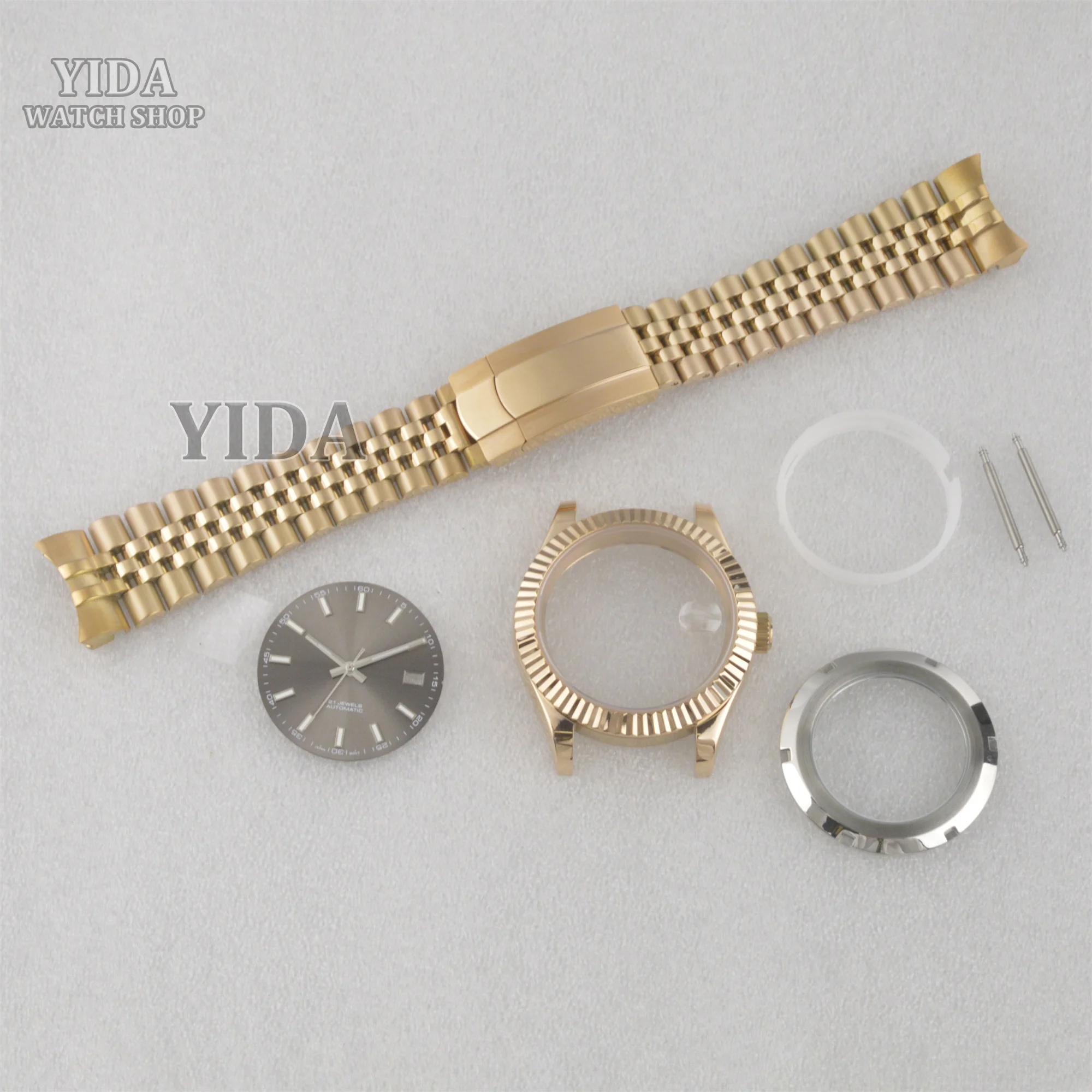 41MM Watch Case Stainless Steel Watchcase Band 31MM Dial Sapphire Crystal For DATEJUST NH35 NH36 Movement 100M Waterproof Parts