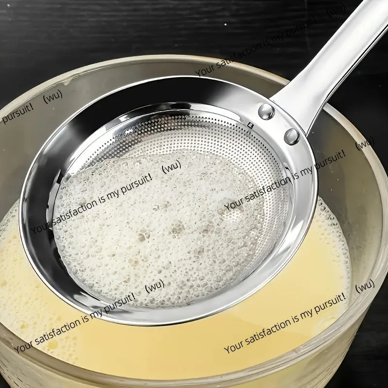 Stainless steel skimmer for grease and foam removal, 9.8 handle