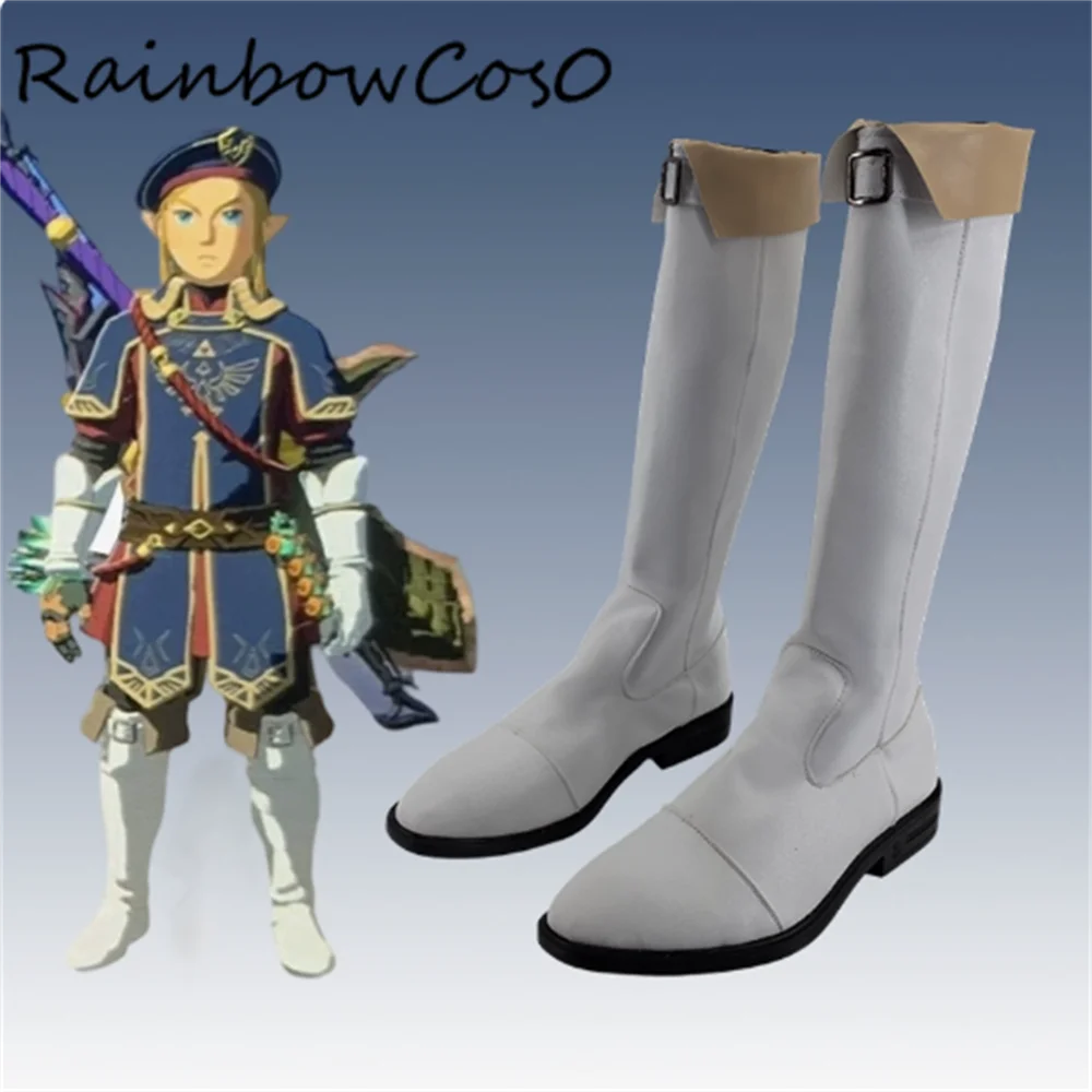 Link Cosplay Scarpe Stivali Gioco Anime Party Halloween RainbowCos0 W5004