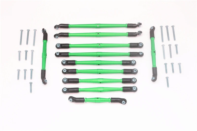 TENUES DE SUSPENSIÓN SUPERIOR Y INFERIOR AJUSTABLE DE ALUMINIO GPM para TRX-6 MERCEDES-BENZ G-63 MAG 6X6-88096-4